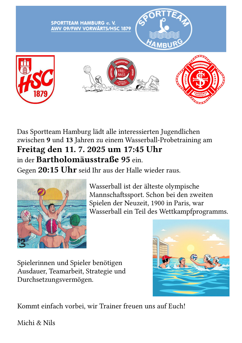 Wasserball-Probetraining 11-07-2025