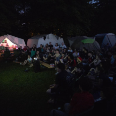 Public Viewing beim Schwimmfest Göttingen